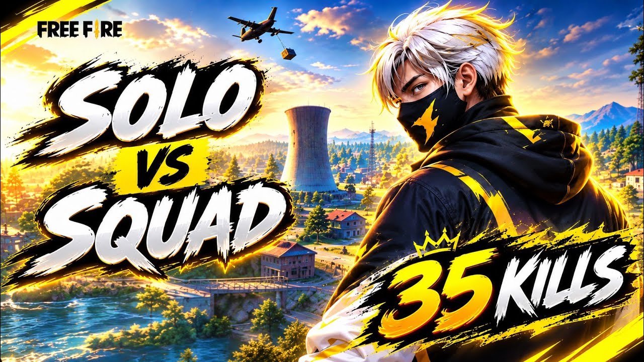 35 KILLS π₯ SOLO VS SQUAD GAMEPLAY π FREE FIRE HIGHLIGHTS || IQOO 15 background