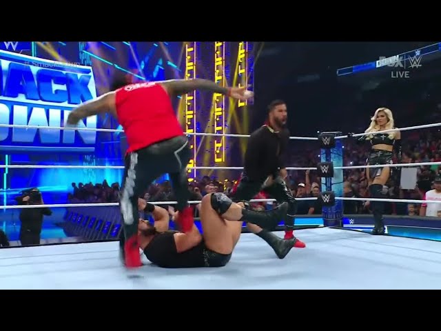 Scarlett Interrupts Drew McIntyre The Usos Attack - WWE Smackdown 8/12/22