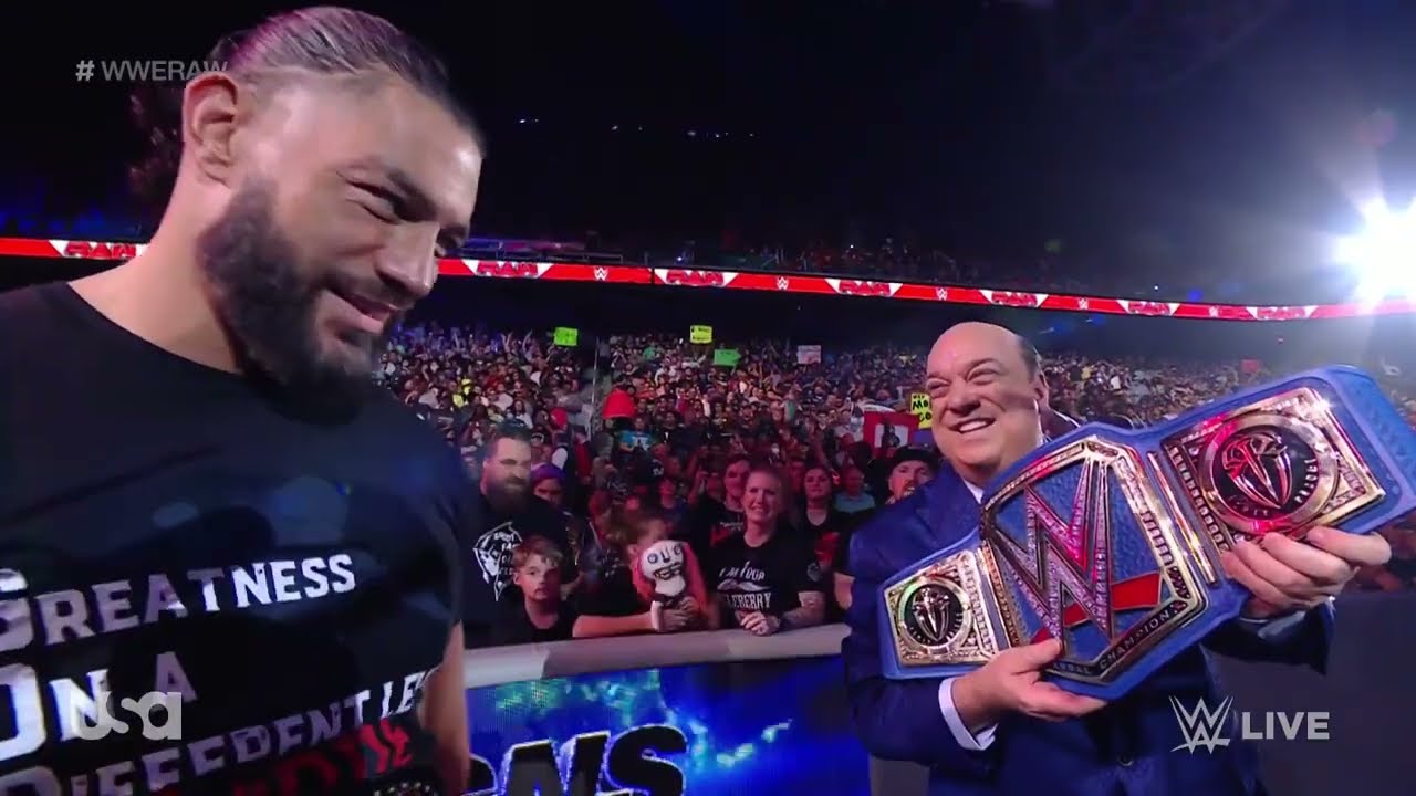 Roman Reigns- Kicks Off Raw Undisputed( wwe champion & Universal) May 2, 2022 background