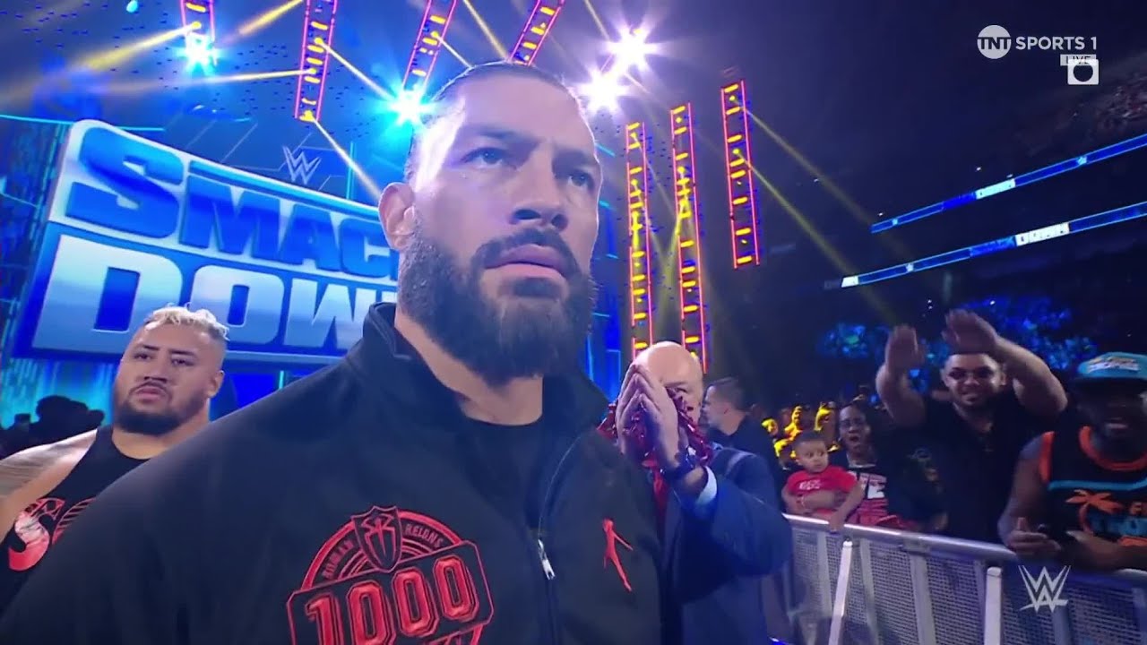 Jey Uso vs Grayson Waller: Roman Reigns Entrance – WWE Smackdown 7/28/23 background