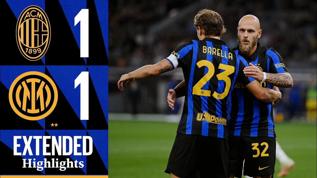 PARITÀ NEL DERBY IN AUSTRALIA 🇦🇺 | MILAN 1-1 INTER | EXTENDED HIGHLIGHTS 🖤💙