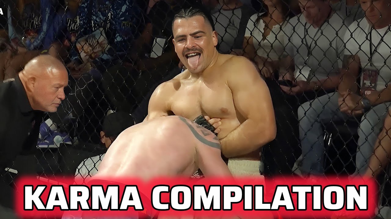 THIS IS KARMA!!! MMA FIGHTERS GOT ABSOLUTELY DESTROYED background