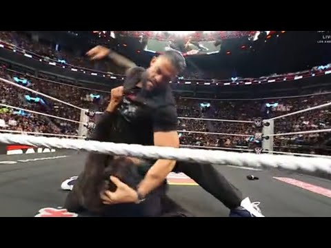 Roman Reigns Destroyed Seth Rollins Tonight In Monday Night RAW. background