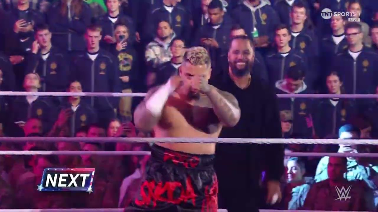 CM Punk & Cody Backstage + Randy Orton LA Knight Jimmy Solo Sikoa Entrance – WWE Smackdown 12/8/23 background