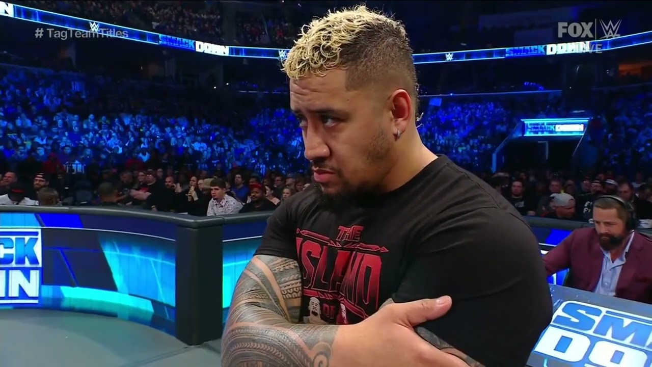The Usos vs Drew McIntyre & Sheamus - WWE Smackdown 1/6/23 (Full Match 1/2) background