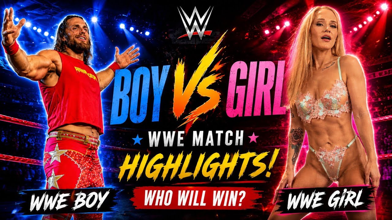 Wwe boy vs girl wrestling practice match highlights #wwe #boyvsgirl #highlights #wrestling #aew background
