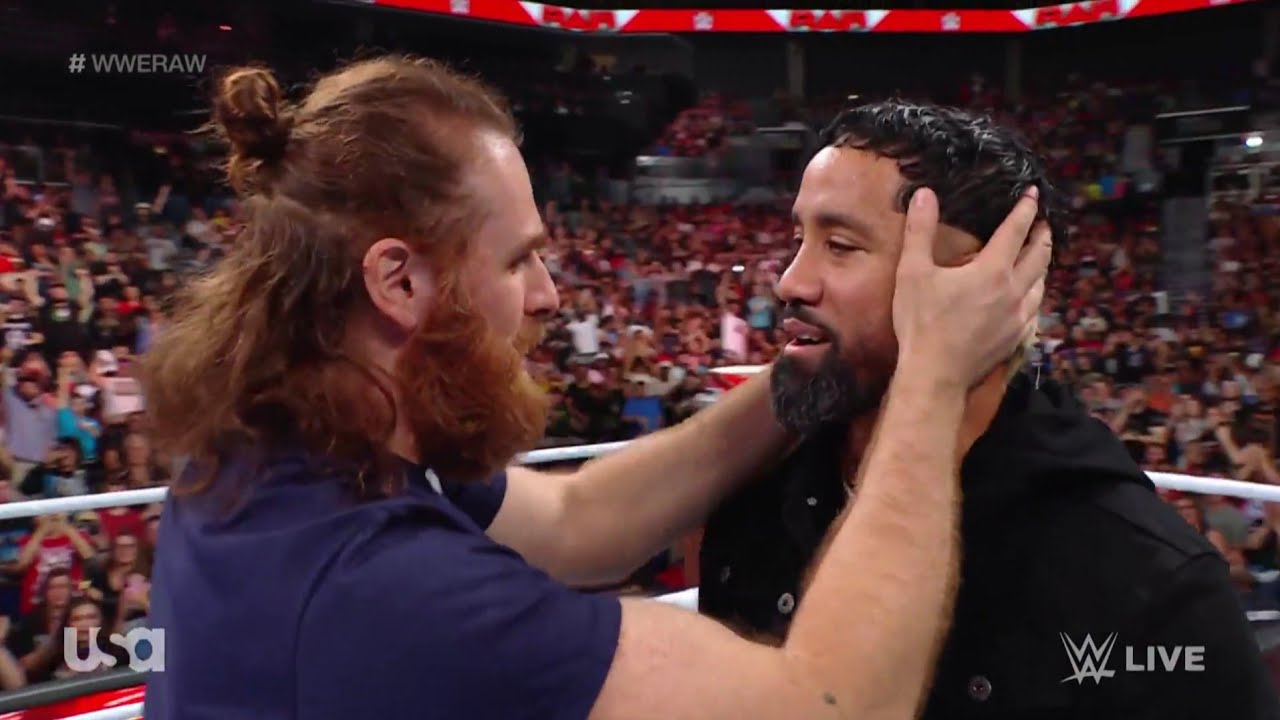 Jey Uso & Sami Zayn Ucey Promo – WWE Raw 9/4/23 (Full Segment) background