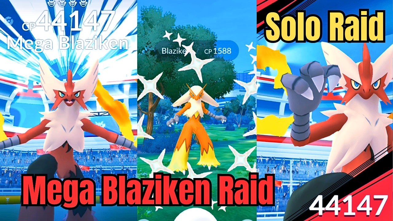 Pokémon GO Mega Blaziken SOLO RAID Gameplay #pokemongo background