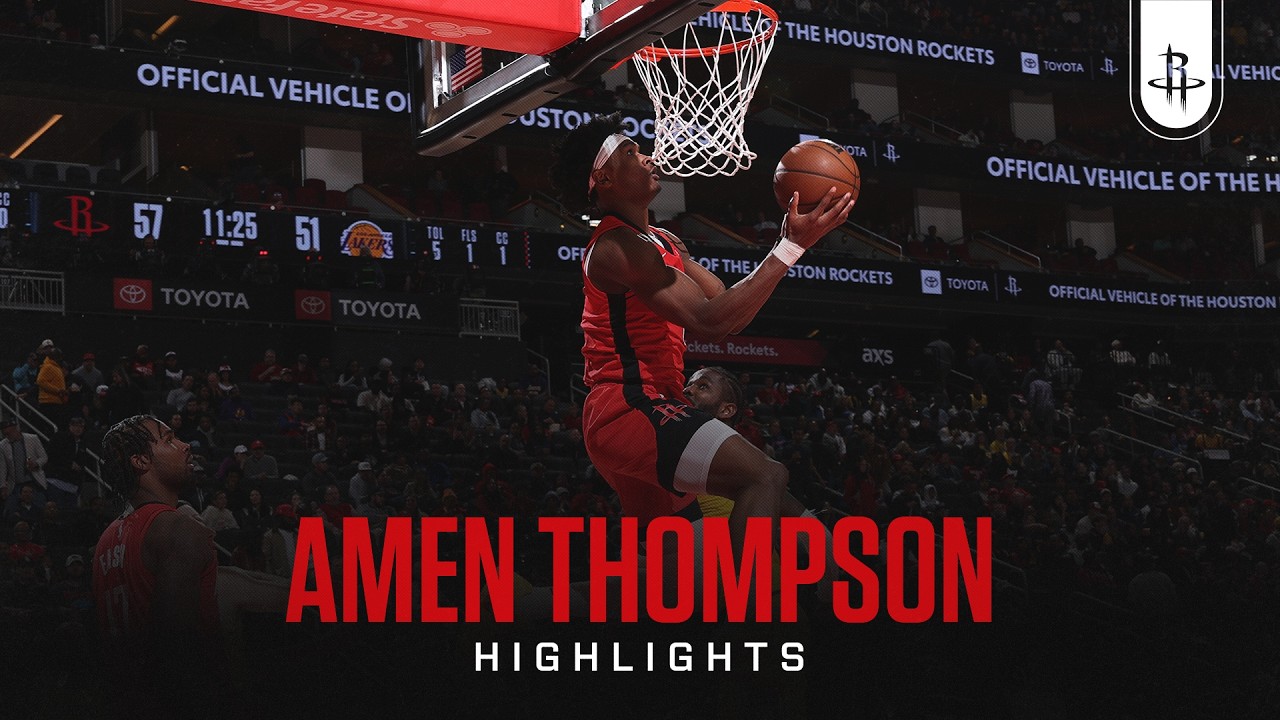 Amen Thompson (19 points) Highlights vs. Los Angeles Lakers background