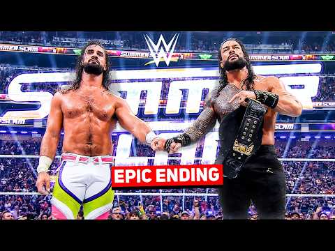 Roman Reigns DEFEATS Seth Rollins at WWE SummerSlam 2026!! background