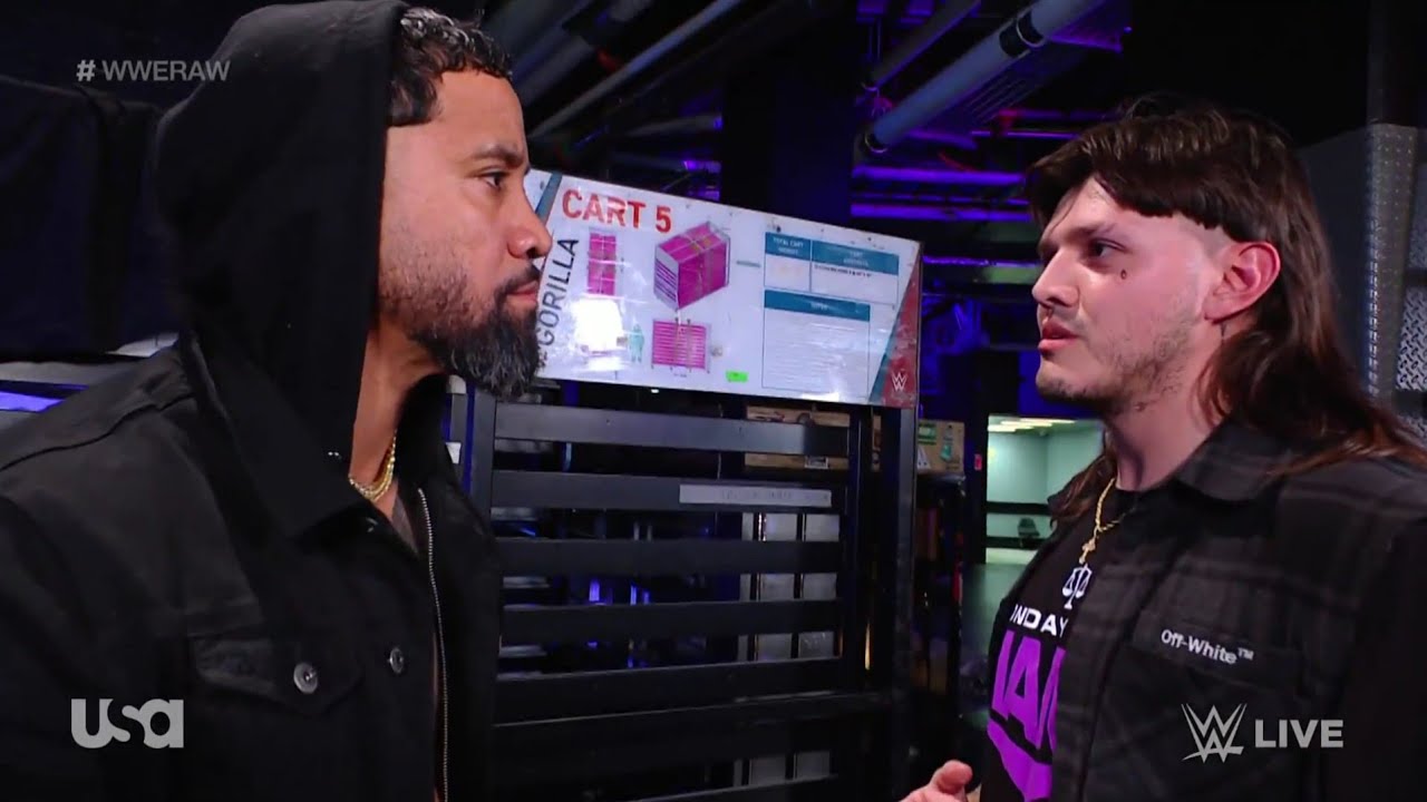 Dominik Mysterio & Jey Uso Backstage Segment + Chad Gable vs Gunther (Part 1) – WWE Raw 9/4/23 background