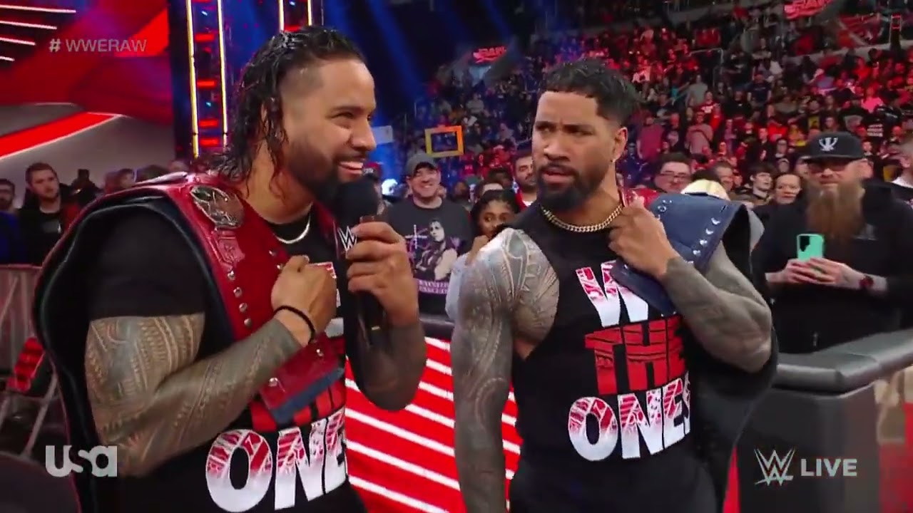 The Usos Accept Sami-KO Challenge For WrestleMania - WWE Raw 3/20/23 (Full Segment) background