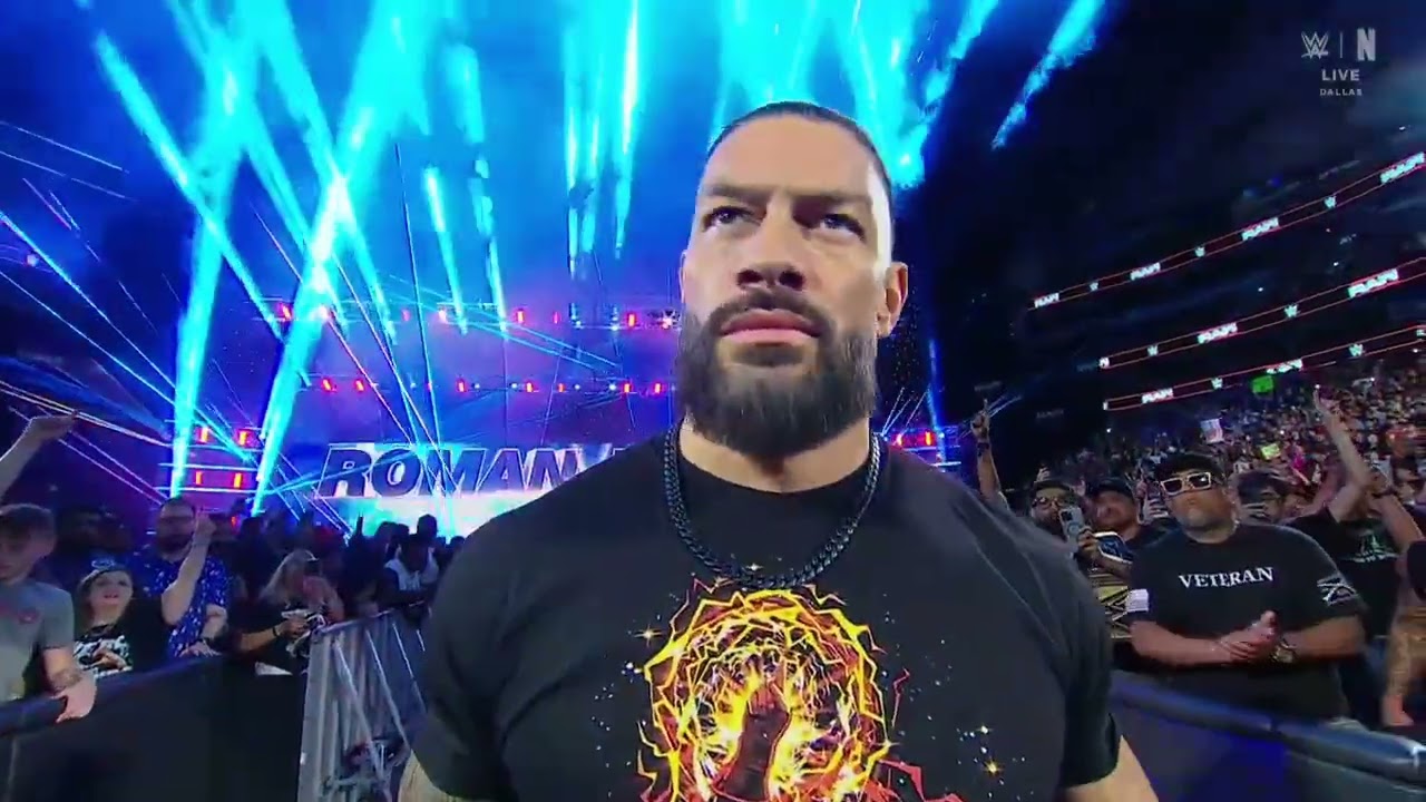 Roman Reigns Entrance WWE Raw 7/13/2026 background