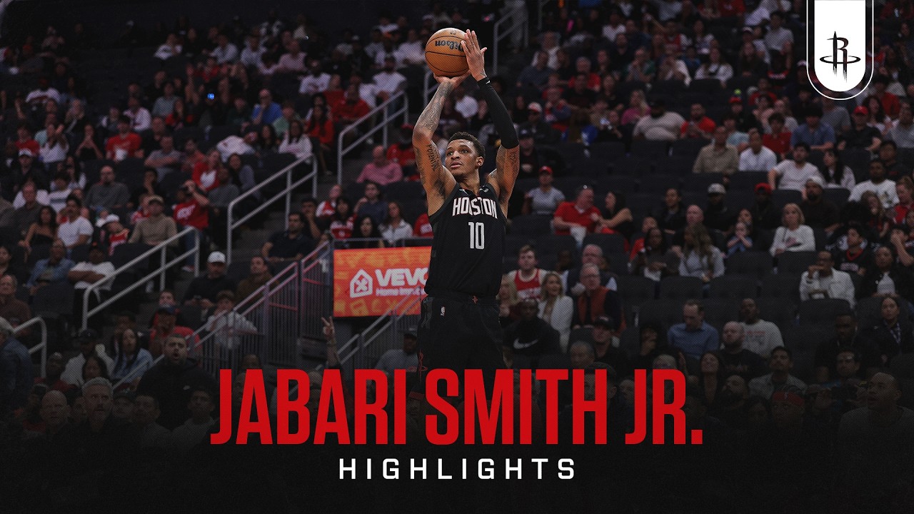 Jabari Smith Jr. (16 points) Highlights vs. New Orleans Pelicans background