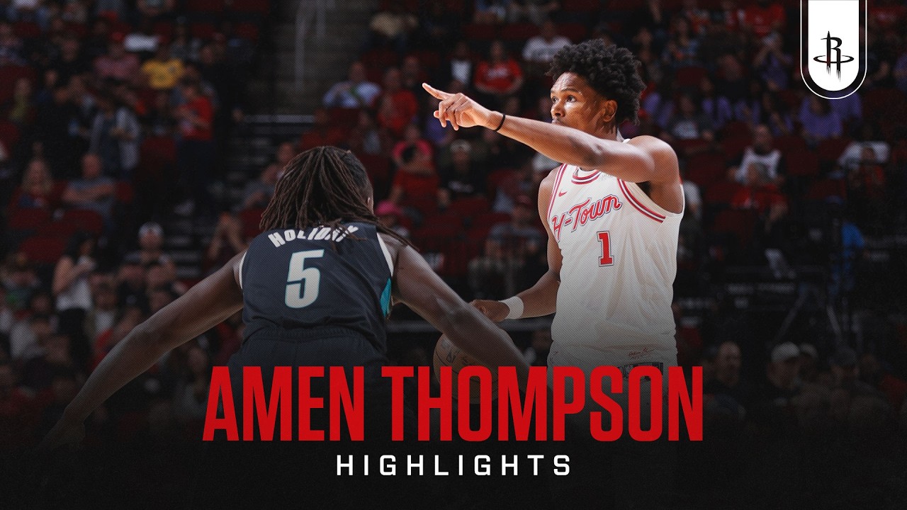Amen Thompson (26 points) Highlights vs. Portland Trail Blazers background