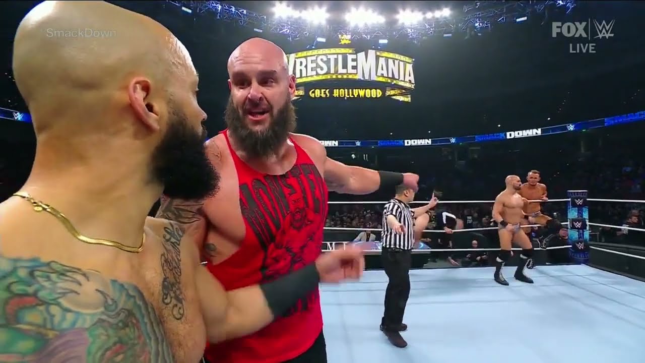 The Bloodline Arrives Without Jey Uso + Braun & Ricochet vs The Imperium - Smackdown 2/3/23 (1/2)