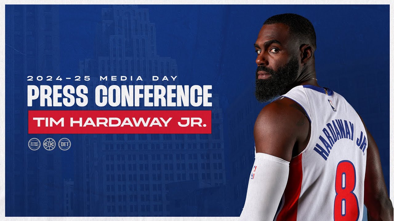 Tim Hardaway Jr.: 2024 Pistons Media Day Press Conference background