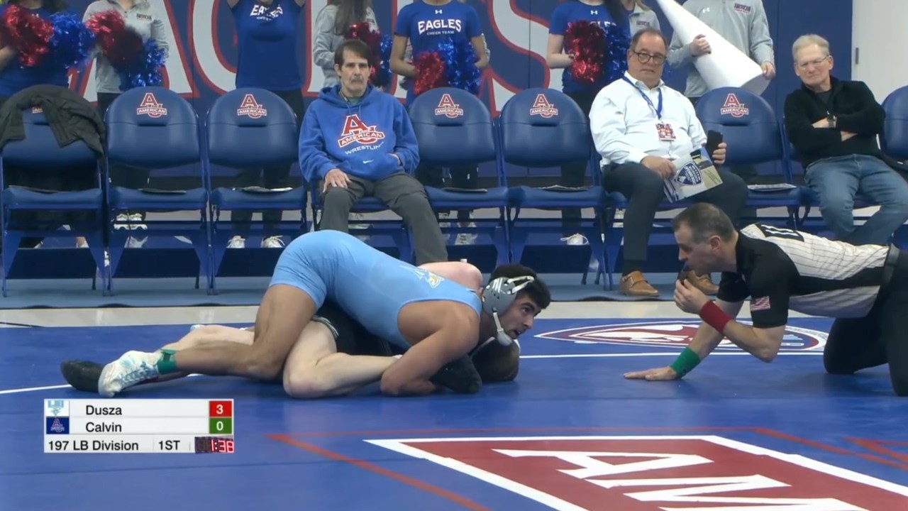 197lbs John Dusza (Long Island) vs Teage Calvin (American)