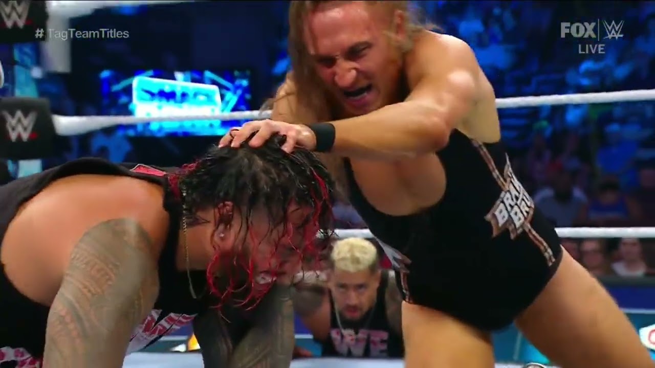 The Usos vs The Brawling Brutes Undisputed Tag Team Championship - Smackdown 9/23/22 (Full Match) background