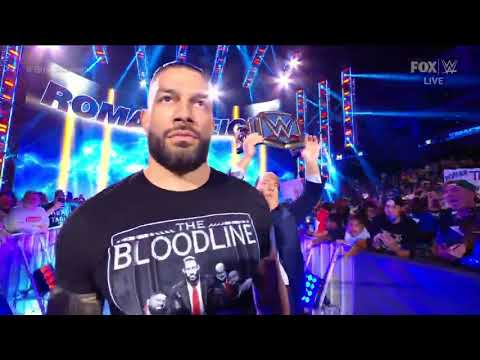 Roman Reigns Calls out Brock Lesnar: Brock Destroy Everyone Smackdown 2021 background