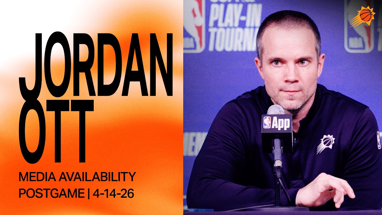 Head Coach Jordan Ott Postgame Media Availability | Phoenix Suns Play-In Game | 4-14-26 background