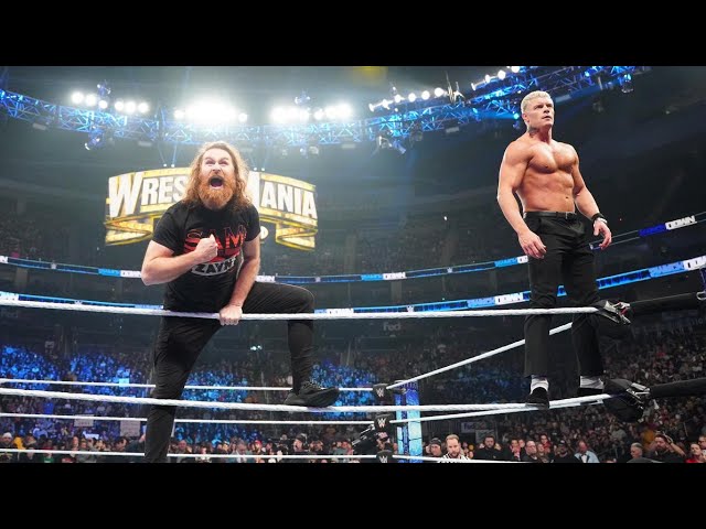 Cody Rhodes and Sami Zayn stand tall over The Bloodline! WWE SmackDown 3/10/23 (Full Segment) background