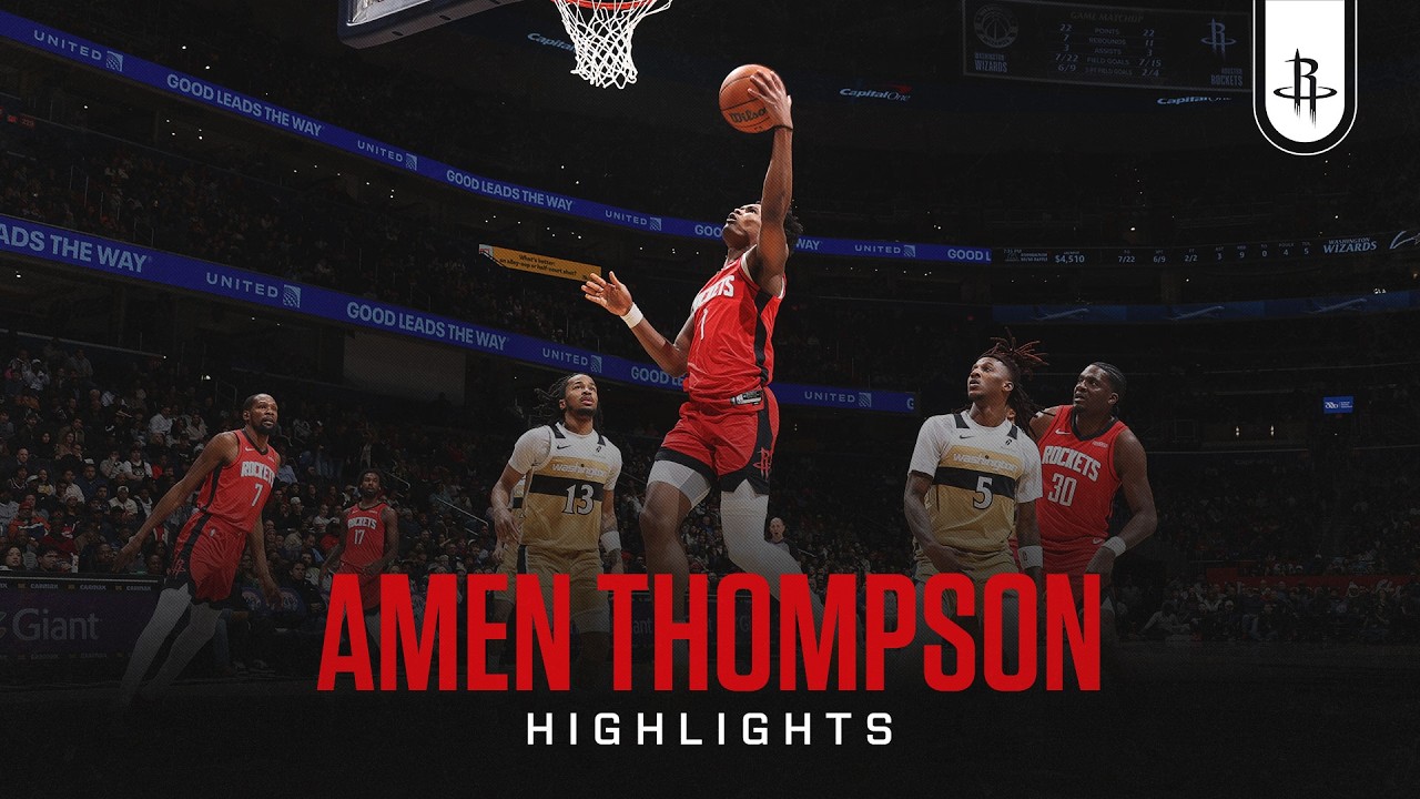 Amen Thompson (22 points) Highlights vs. Washington Wizards background