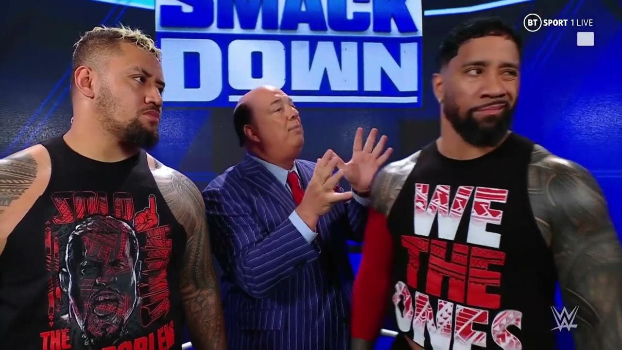 Paul Heyman Solo Sikoa & Jey Uso Backstage Segment – WWE Smackdown 4/7/23 (Full Segment)