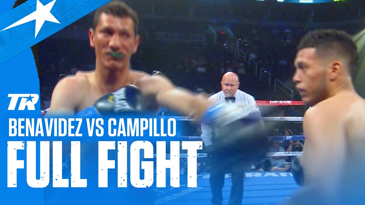 A Young David Benavidez Put the HURT on Ricardo Campillo background