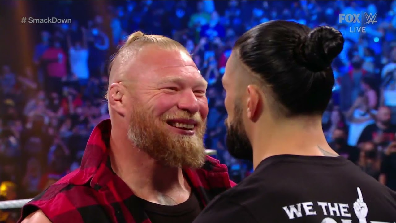 Brock Lesnar Attacks Roman Reigns & F5's The Usos | WWE SmackDown 1st Oct 2021 | Full Segment background