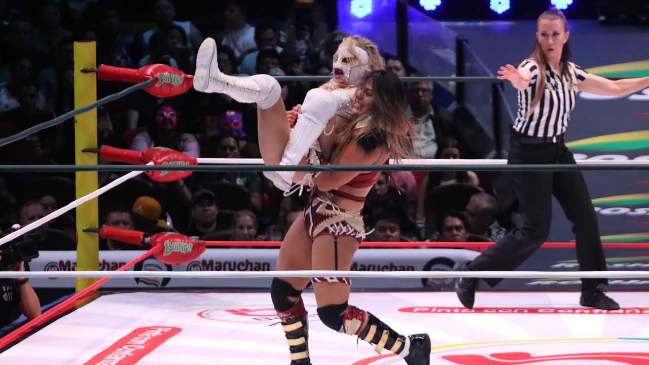 CMLL: Kira y Candela π Maya World y Hyan background