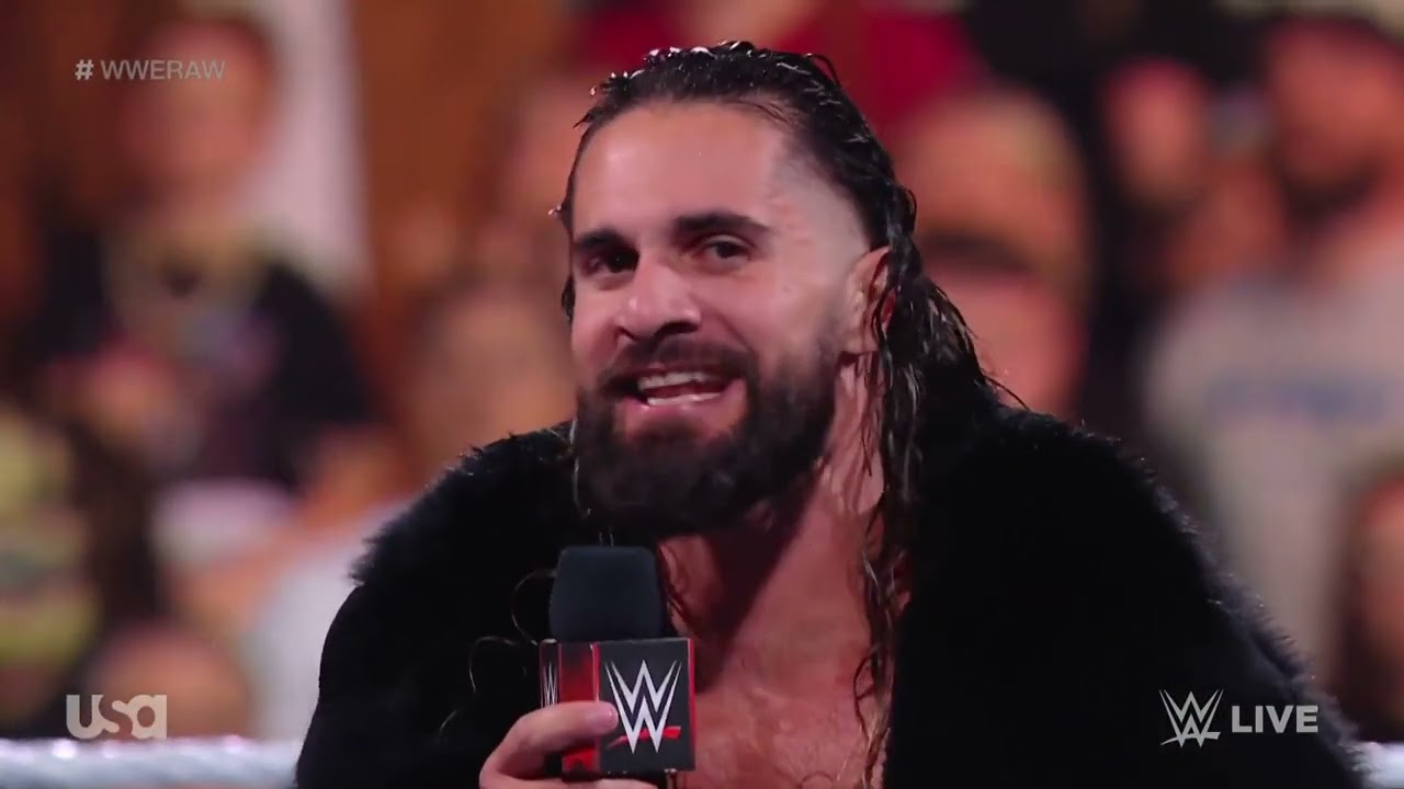 Seth Rollins Promo + Match vs. JD Mcdonagh (Part 1) WWE Raw 10/30/23 background