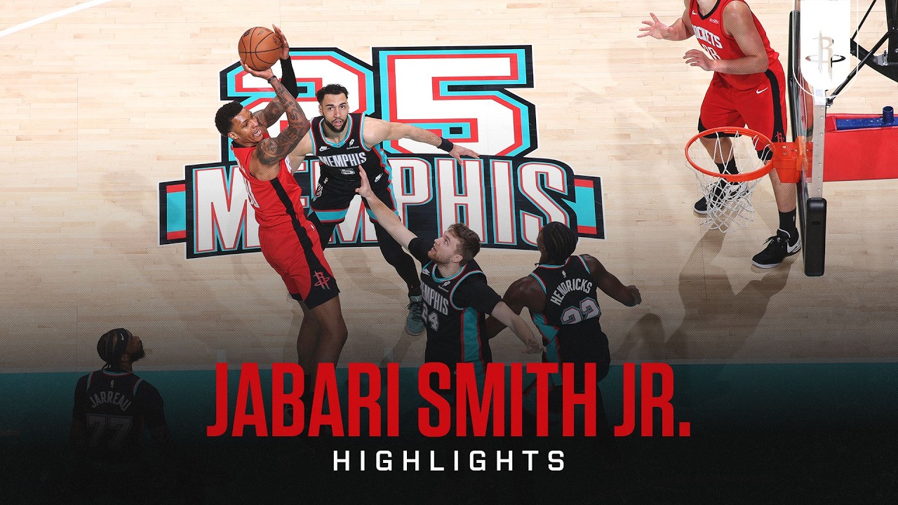 Jabari Smith Jr. (21 points) Highlights vs. Memphis Grizzlies background