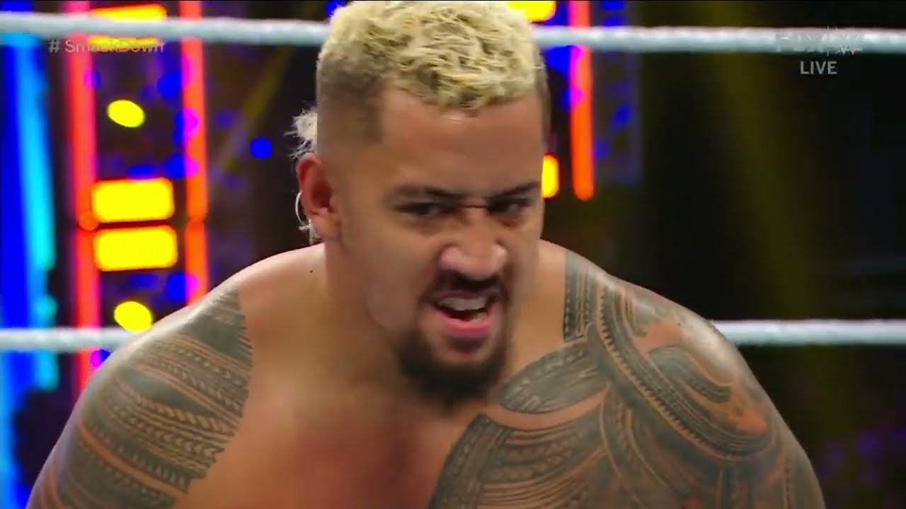 Solo Sikoa vs Madcap Moss - WWE Smackdown 9/16/22 (Full Match) background