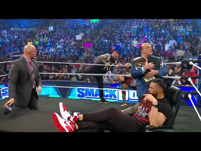 Kevin Owens Attacks Roman Reigns & The Bloodline - WWE Smackdown 1/20/23 (Full Segment) background