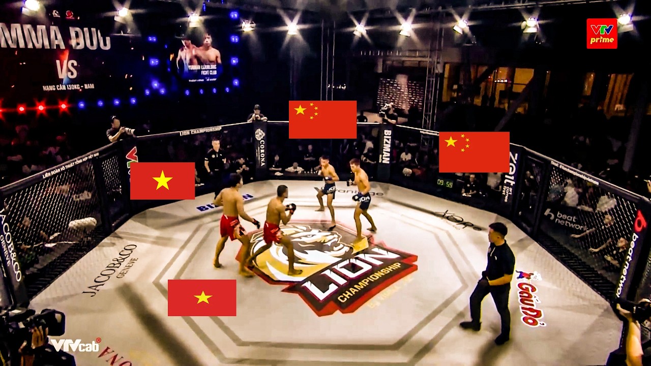 Đại chiến DUO kịch tính võ sĩ Việt nam và Trung Quốc. Căng thẳng làm võ sĩ Trung va nhầm đồng đội background