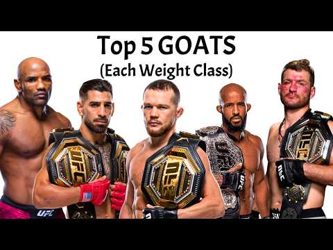 Re-Ranking The Top 5 Best Fighters Of All Time In EACH DIVISION 2026 background