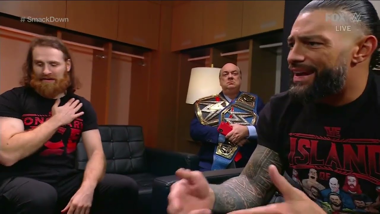 Roman Reigns Apologizes Sami Zayn - WWE Smackdown 1/6/23 (Full Segment) background