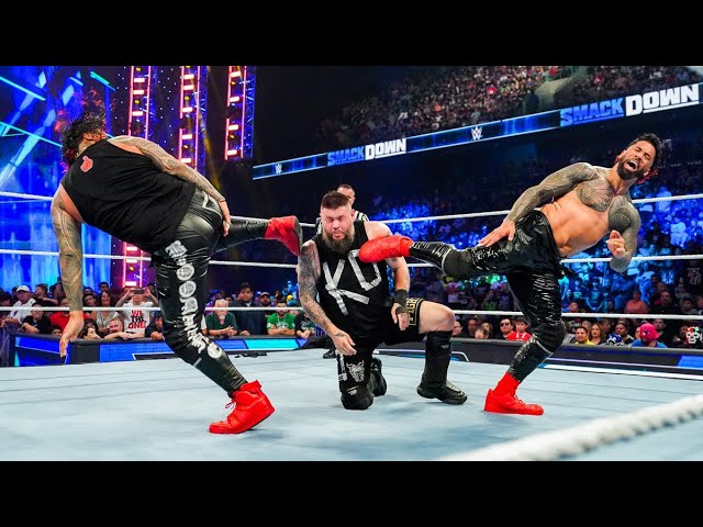 Sami-KO vs The Usos; Undisputed Tag Team Championship – WWE Smackdown 4/28/23 (Full Match) background