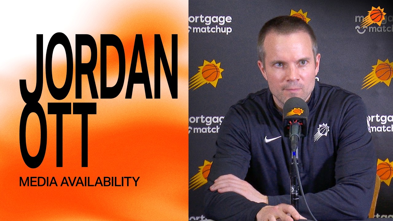 Head Coach Jordan Ott Postgame Media Availability | Phoenix Suns background
