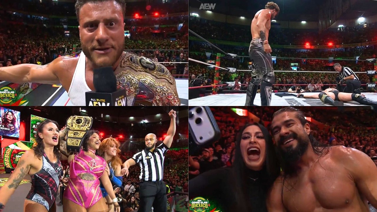 AEW Grand Slam Mexico 08/05/26 Results- Ospreay Wins Street Fight, Willow Pinned Mone, MJF Returns ЁЯФе background