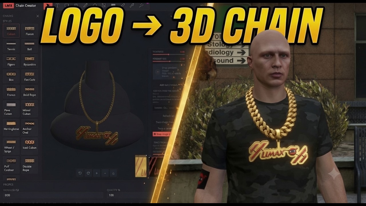 I Made a Custom FiveM Chain IN-GAME From a PNG — No Blender, No OpenIV