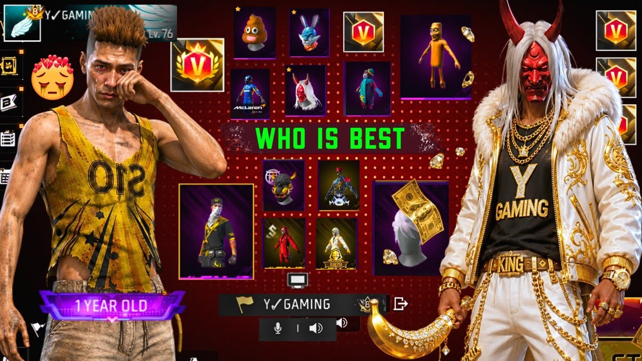 NOOB vs PRO ЁЯШИ рдХреМрди рдЬреАрддреЗрдЧрд╛ ЁЯдФЁЯШО Who is Best in Free Fire ЁЯФе New vs Old Player Battle тЭдтАНЁЯФе Y GAMING