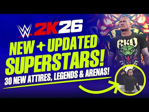 WWE 2K26: 30 New & Updated Superstars, Legends, Attires, Arenas & More!