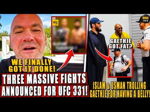 Three MASSIVE Fights ANNOUNCED for UFC 331 & Noche UFC! Usman & Makhachev TROLL Gaethje! Pereira-fan