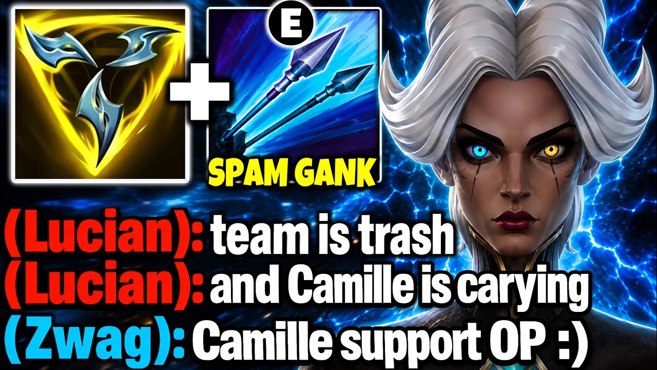 I made the enemy team tilt with Roaming Camille Support... (THIS IS SO CHEESE)