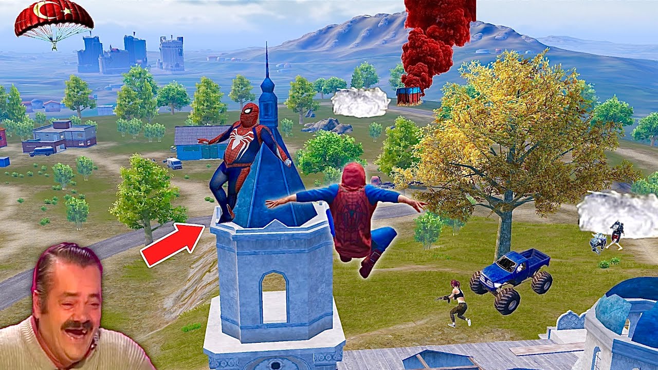 Victor 999++ IQ 😱 PUBG FUNNY MOMENTS 😂 New Mode SPIDERMAN MODE background