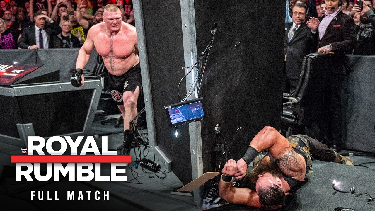 FULL MATCH: Brock Lesnar vs. Braun Strowman vs. Kane | Universal Title Match: Royal Rumble 2018