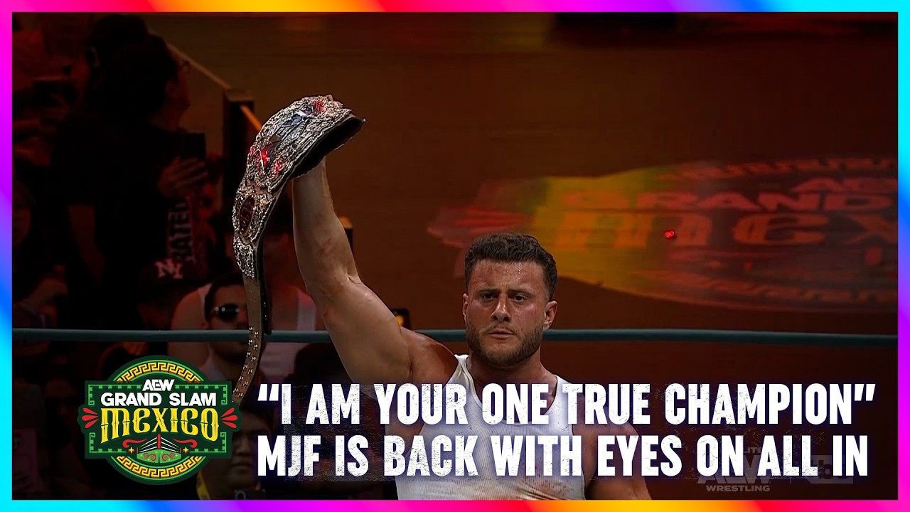 MJF Returns To Attack Andrade And Claim He Is The One True Champion In AEW | Grand Slam Mexico