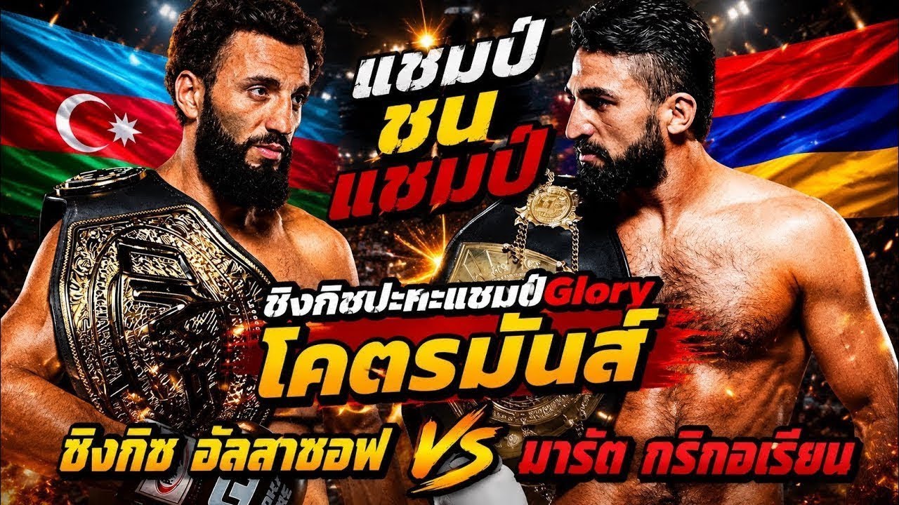 แชมป์ชนแชมป์ ชิงกิชปะทะแชมป์Glory โคตรมันส์ ชิงกิซ อัลลาซอฟ vs มารัต กริกอเรียน background